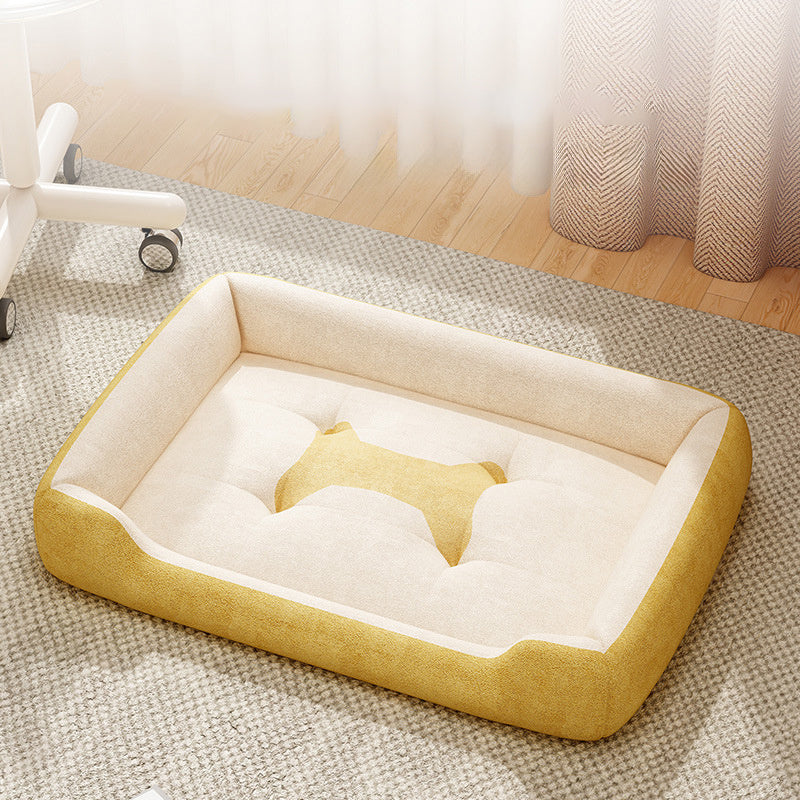 Panier pour Chien et Chat avec Coussin Amovible et Réversible