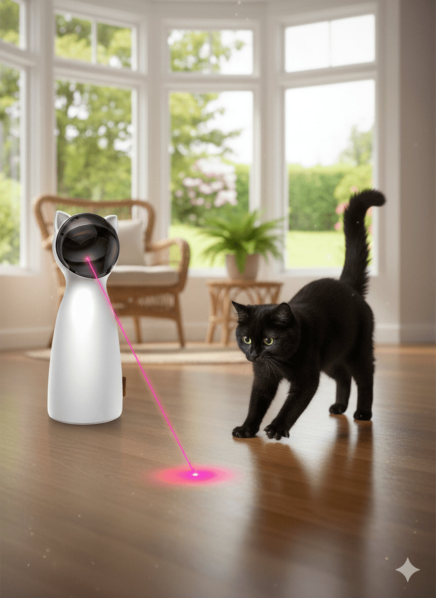 "Jouet Laser Automatique pour Chat – Interactif & LED Aventureanimale.com"