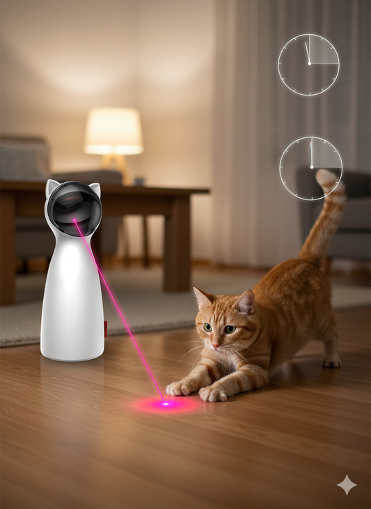 Jouet Laser Automatique pour Chat – Interactif & LED