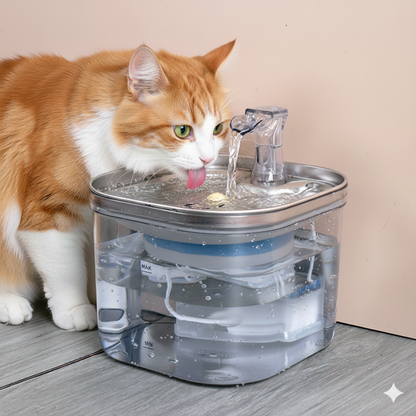 Fontaine à Eau Automatique en Acier Inoxydable pour Chats et Chiens – 2 L