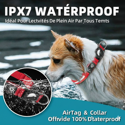 Collier Connecté Étanche pour Animaux – Emplacement AirTag Intégré