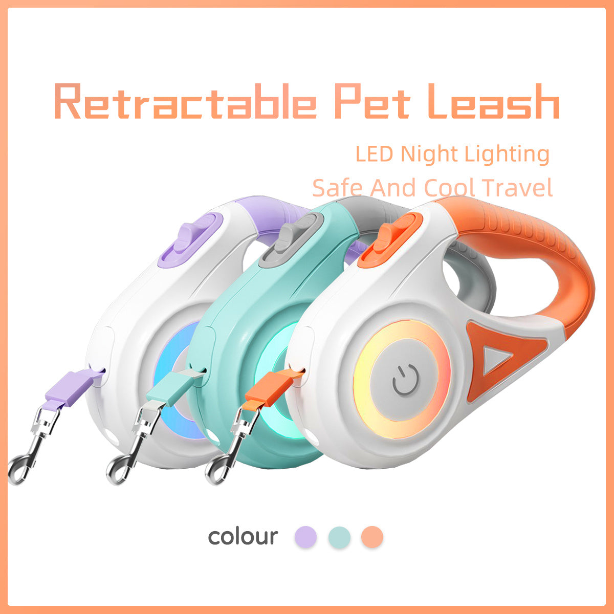 Laisse et Collier Automatiques pour Chiens et Chats – Traction et Spotlight