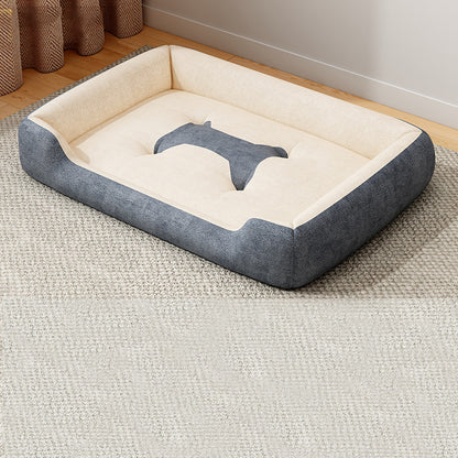 Panier pour Chien et Chat avec Coussin Amovible et Réversible