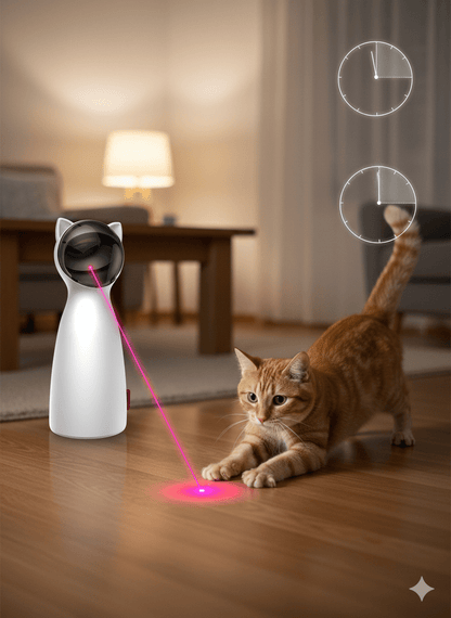 Jouet Laser Automatique pour Chat – Interactif & LED Aventureanimale.com